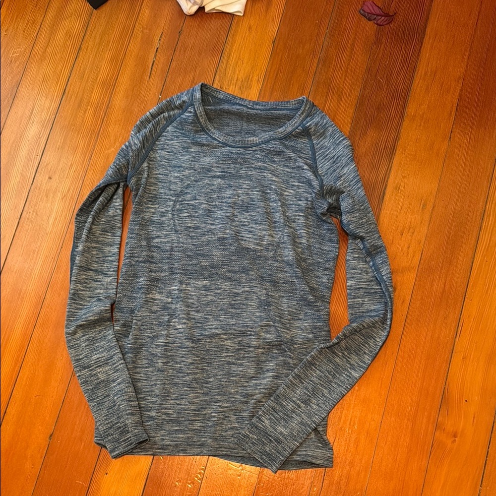 lululemon athletica Blue Long Sleeve Tee